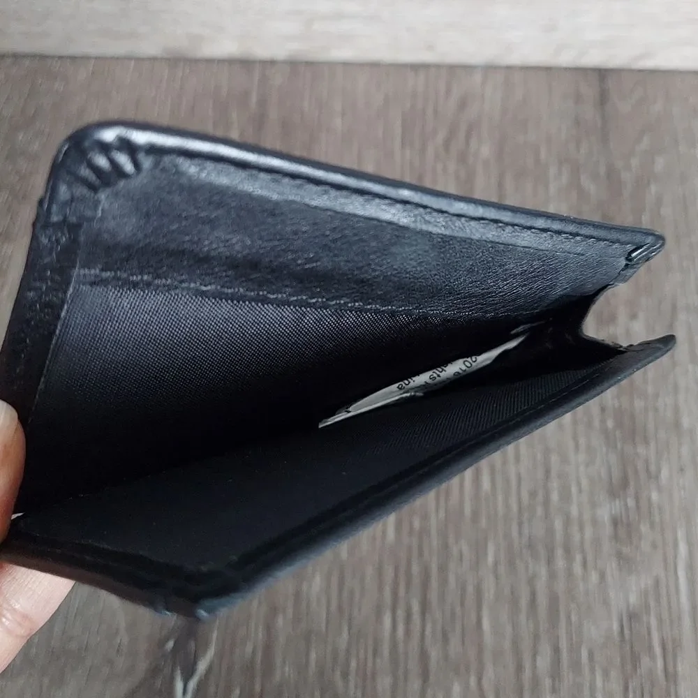 Travelon Men’s Thin Wallet Credit Card Holder Genuine Leather Black